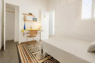 Cama o camas de una habitación en Domingo J Navarro