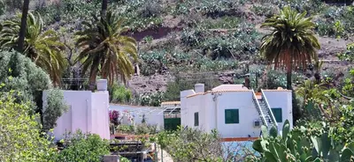 Jardín al aire libre en Ferienwohnung mit Panoramablick in der Finca Gran Calma - ideal für Wanderer