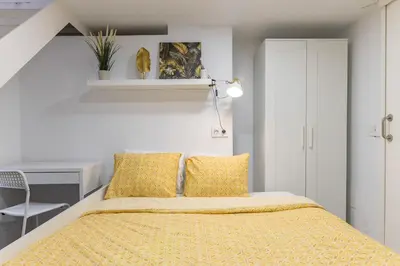 Cama o camas de una habitación en Apartment 100 m from Las Canteras - Shared Terrace