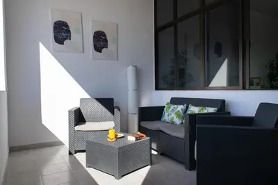 Zona de estar de Apartamento en primera línea de la playa