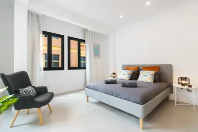 Zona de estar de Calm & Modern Apt for 4 Las Canteras