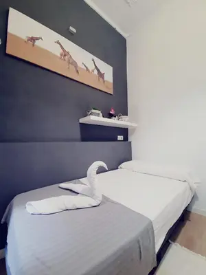 Cama o camas de una habitación en Se alquila Habitación Doble frente de Playa
