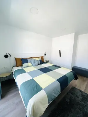 Cama o camas de una habitación en Canaima Zen - Sea View, Terrace & Heated Pool