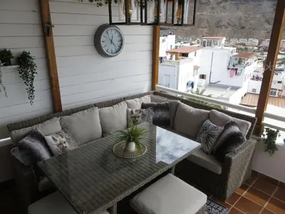 Zona de estar de Stunning Ocean Views in Puerto de Mogan