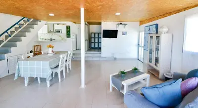 Zona de estar de Casa Rustica apartment with large terrace and sea view