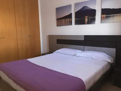 Cama o camas de una habitación en Apartamento Atlántico