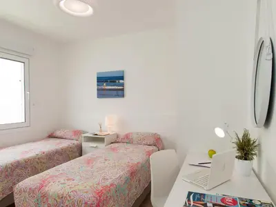 Cama o camas de una habitación en Bungalow Playa del Inglés JFGI by VillaGranCanaria