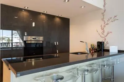 Una cocina o zona de cocina en Lidia & Paco Home two bedrooms beachfront
