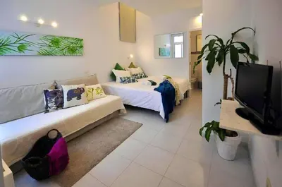 Cama o camas de una habitación en Sun Suite Canteras Ii