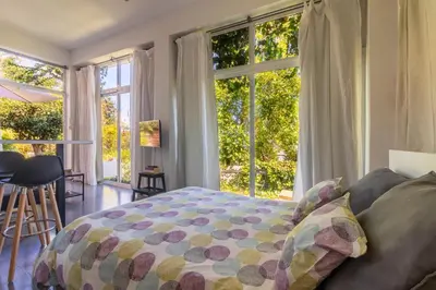 Cama o camas de una habitación en Glass House in Gran Canaria!