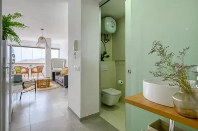 Zona de estar de Stylish Sea View Accommodation Las Canteras