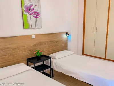 Cama o camas de una habitación en Seaview Canteras
