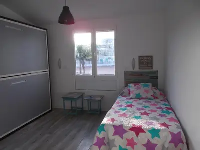 Cama o camas de una habitación en Bungalow Main Street Playa del Ingles
