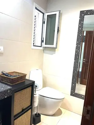 Un baño de Piso Familiar Centrico Campillo