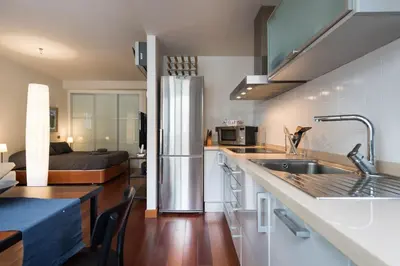 Una cocina o zona de cocina en Comfy on the beach By CanariasGetaway