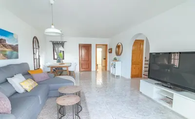 Una televisión o centro de entretenimiento en Villas Sicilia