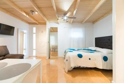 Cama o camas de una habitación en Studio Las Palmas Central Rooms