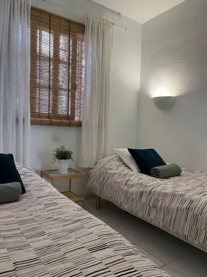 Cama o camas de una habitación en Bungalow Einstein