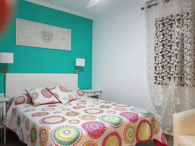 Cama o camas de una habitación en Bungalow Luisy
