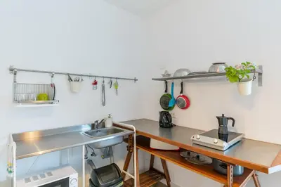 Una cocina o zona de cocina en Apto. Aica Maraga (Aeropuerto)