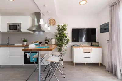 Una cocina o zona de cocina en Bungalow en Maspalomas