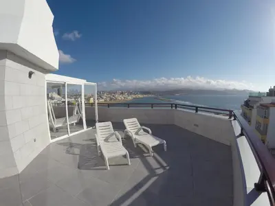 Un balcón o terraza de Apartamentos Juan Pérez- Viviendas Vacacionales