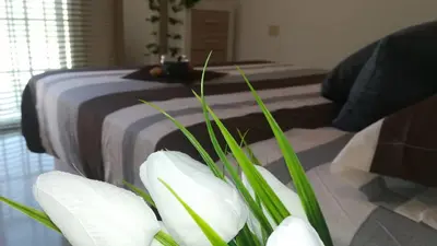 Cama o camas de una habitación en Beautiful duplex with jacuzzi
