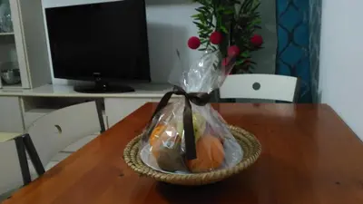 Una televisión o centro de entretenimiento en Margall Home