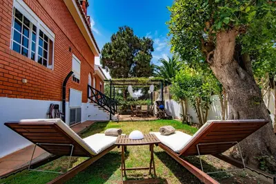 Jardín al aire libre en Villa Los Almendros
