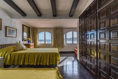 Cama o camas de una habitación en Villa Coki Deluxe - First line of the beach