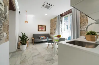 Zona de estar de Cathedral Suites