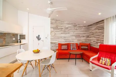 Zona de estar de Mexico Suite- Private terrace. Air conditioned