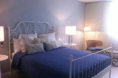 Cama o camas de una habitación en Primera linea de Playa de las Burras