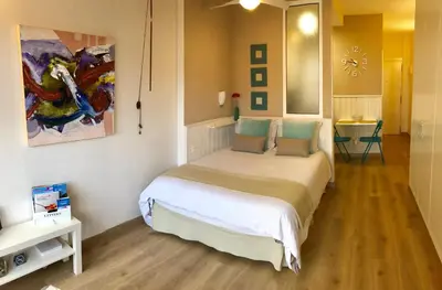Cama o camas de una habitación en Kalima Canteras Loft