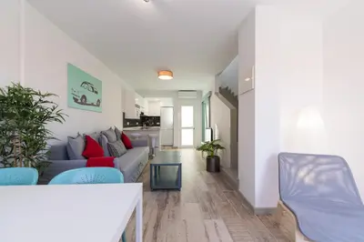 Zona de estar de Bungalow tipo duplex en Sonneland, Maspalomas