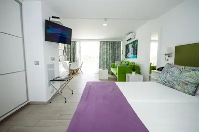 Cama o camas de una habitación en IG Nachosol Atlantic & Yaizasol by Servatur - Adults Only