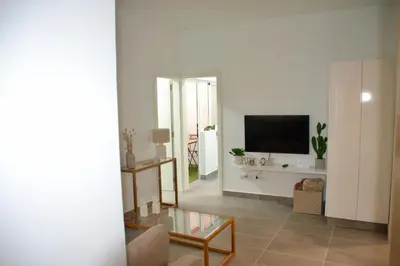 Una televisión o centro de entretenimiento en The blue house las Canteras