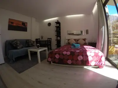 Cama o camas de una habitación en Estudio Morales
