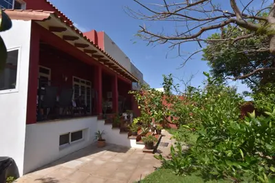 Jardín al aire libre en Casa El tonelero con jardín y piscina privada