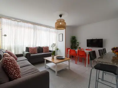 Zona de estar de Next to the beach 5 beds - Wifi by CanariasGetaway