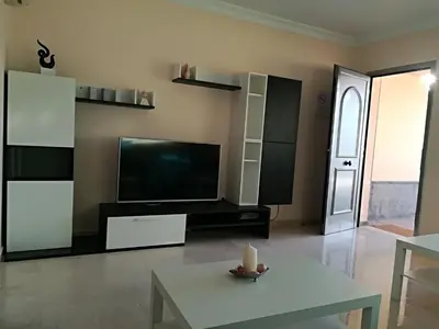 Una televisión o centro de entretenimiento en Que rico... Puerto Rico!