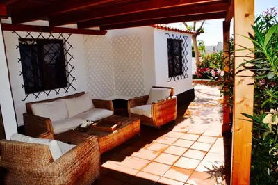 Zona de estar de Bungalow en Playa del Ingles
