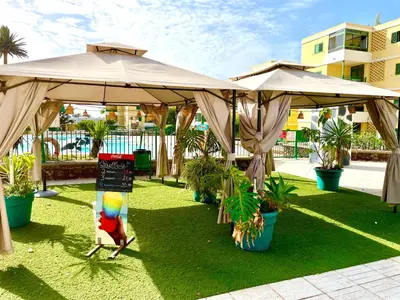 Jardín al aire libre en Las Olas Mar