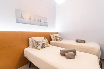 Cama o camas de una habitación en La Bakery De Vegueta
