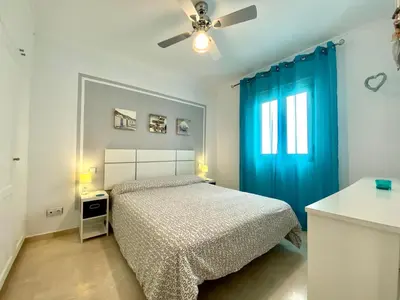 Cama o camas de una habitación en Apartamento beach house