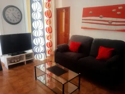 Una televisión o centro de entretenimiento en Casa Colonial Vegueta