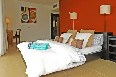 Cama o camas de una habitación en Salobre Los Dragos 12