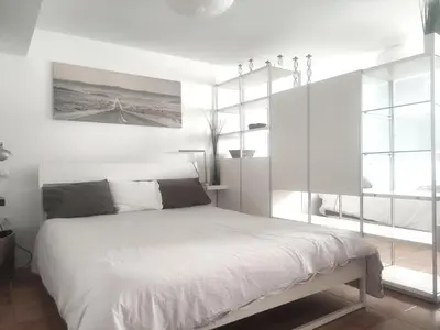 Cama o camas de una habitación en Apartamento * Estudio Orobanca