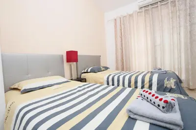 Cama o camas de una habitación en Masvacation Calle Lanzarote B, 4Room, Terrace
