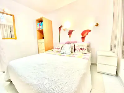 Cama o camas de una habitación en Bungalow Playmar